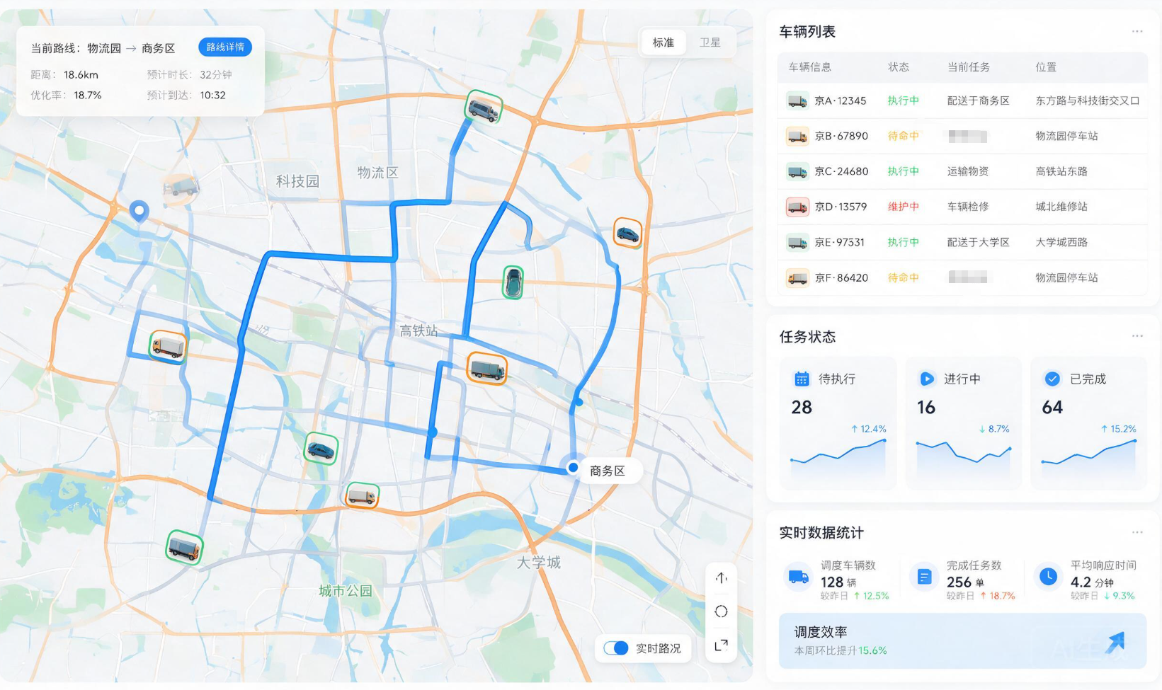 任务调度:根据交通情况灵活调度